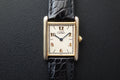 Cartier Tank Vermeil 590005 monogram embossed dial watch only
