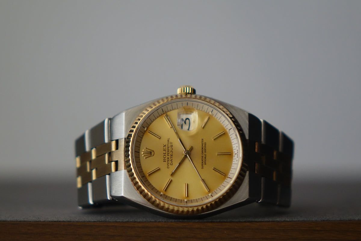 Rolex Oyster Perpetual DateJust 1630 champagne dial not oysterquartz