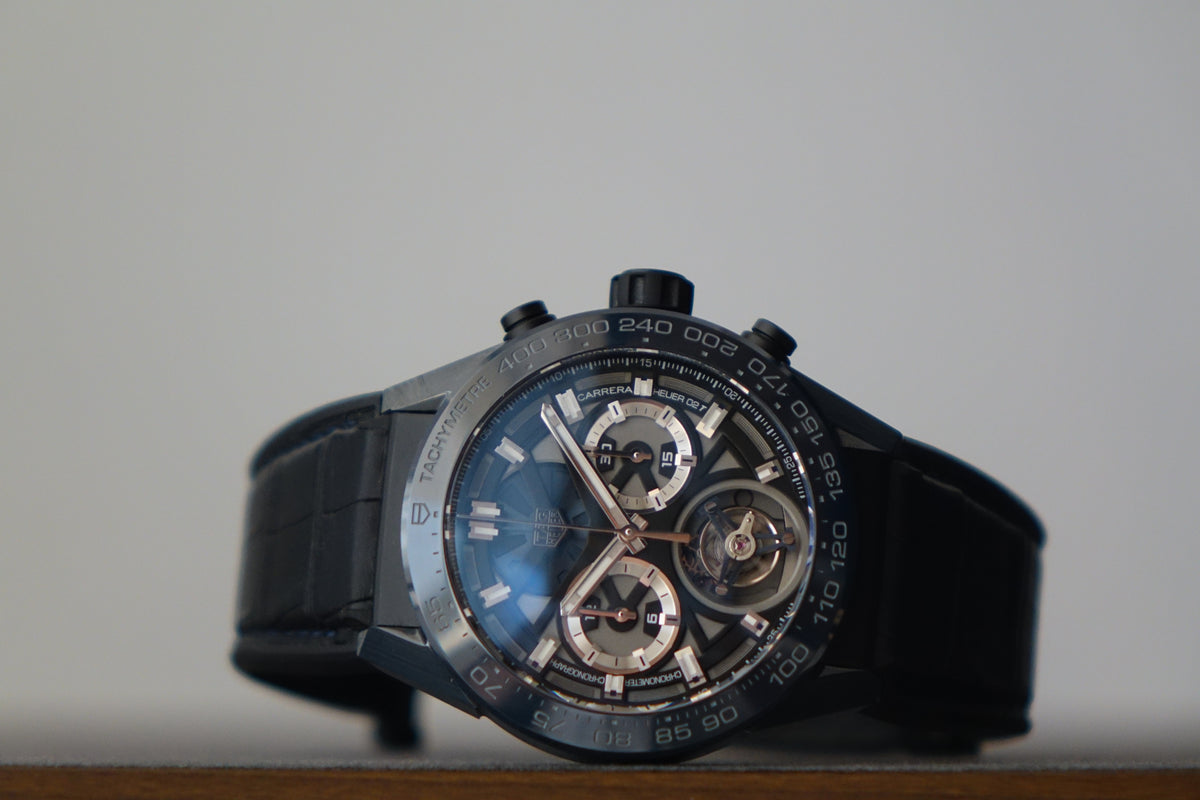 Tag Heuer Carrera Heuer-02 Tourbillon CAR5A93.FC6442 blue dial full set