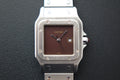 Cartier Santos Carree 2960 Burgundy anniversary dial watch only