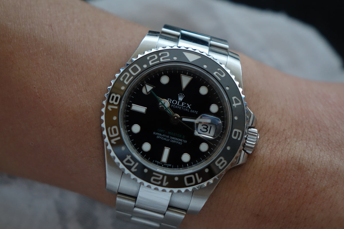 2012 Rolex GMT Master 2 II 116710LN green arrow full set
