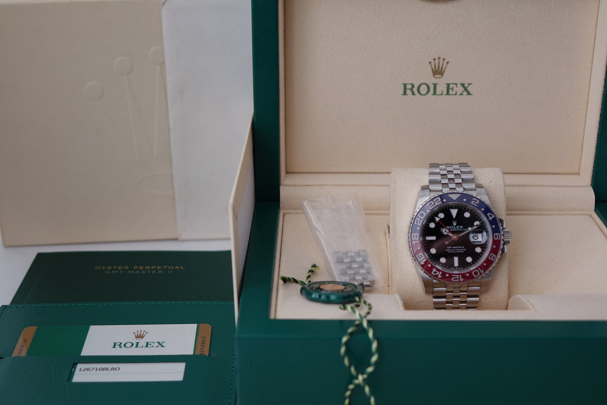Rolex GMT Master 2 Pepsi Jubilee 126710BLRO full set