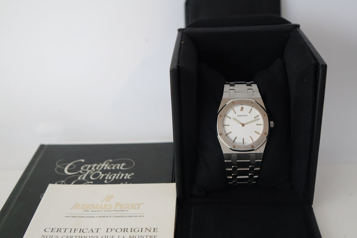 Audemars Piguet 56303ST white dial w Papers