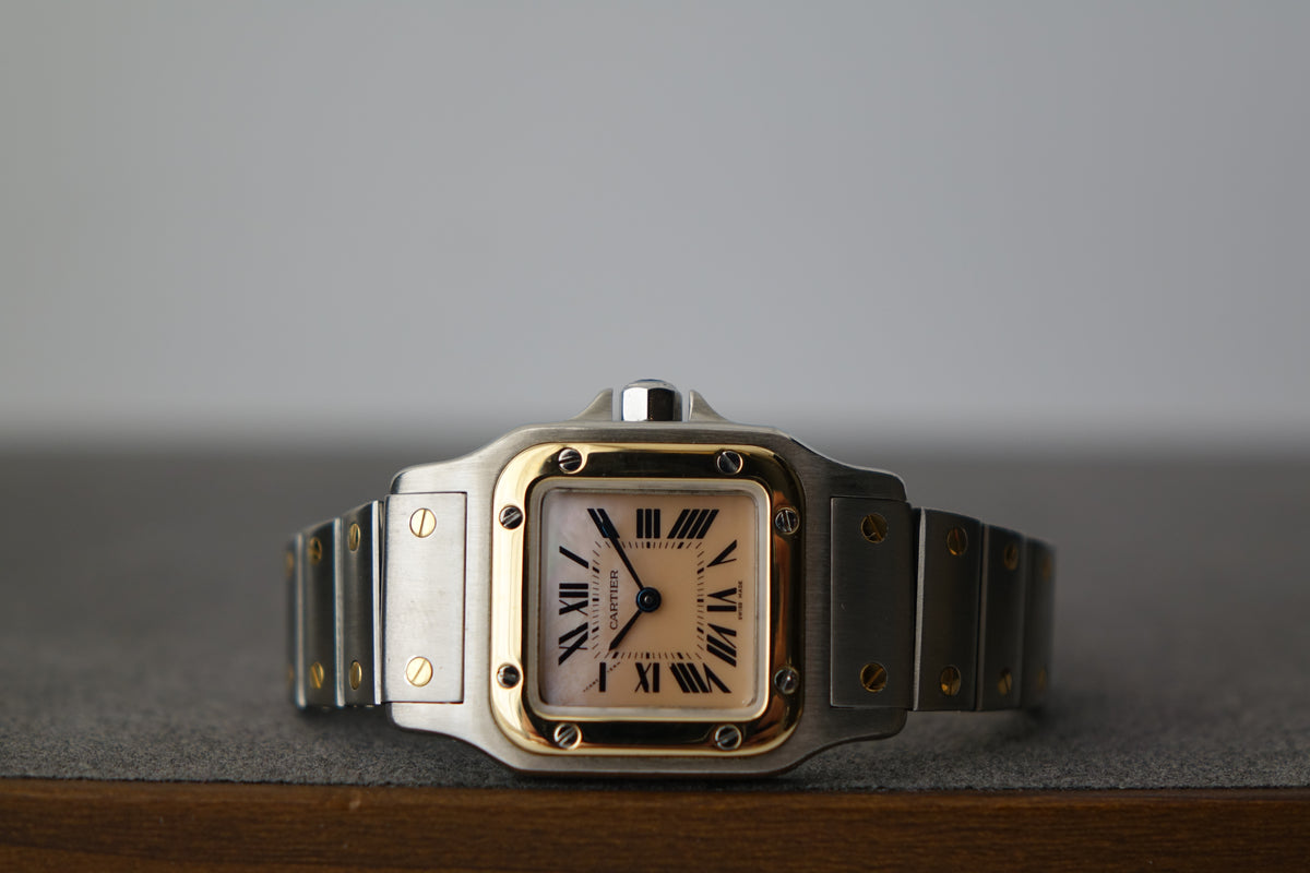 Cartier Santos Galbee 1057930 MOP dial watch only
