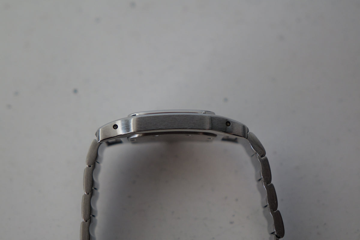 Cartier Santos Galbee W20017D6 1565 blue roman indices watch only