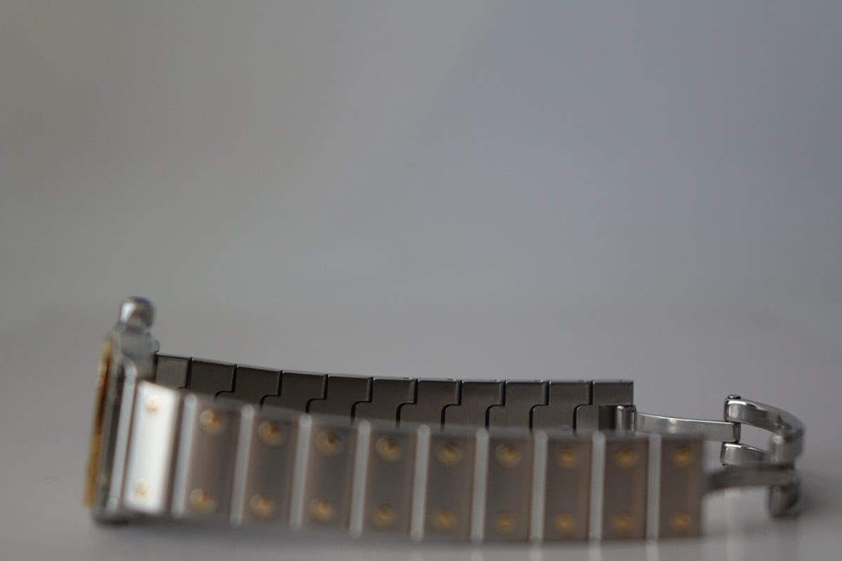 Cartier Santos Galbée 1567 half gold full set