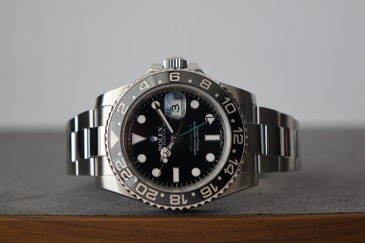 2012 Rolex GMT Master 2 II 116710LN green arrow full set