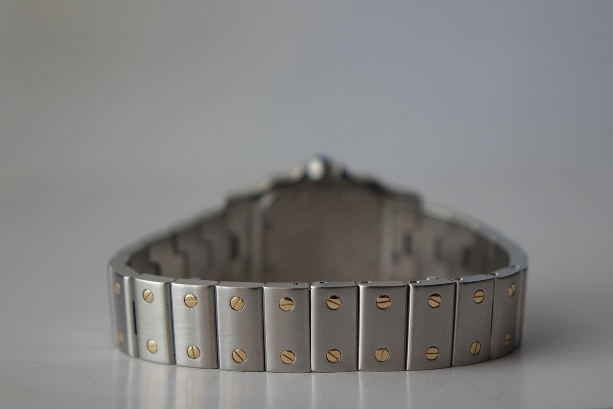 Cartier Santos Galbée 1567 half gold full set