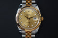 Unpolished Rolex DateJust 41 126333 champagne diamond fluted jubilee watch only