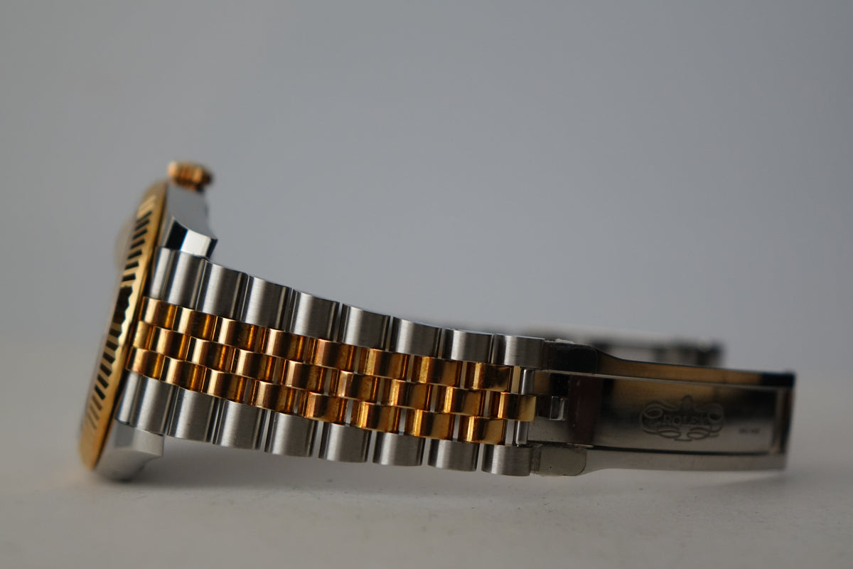Unpolished Rolex DateJust 41 126333 champagne diamond fluted jubilee watch only