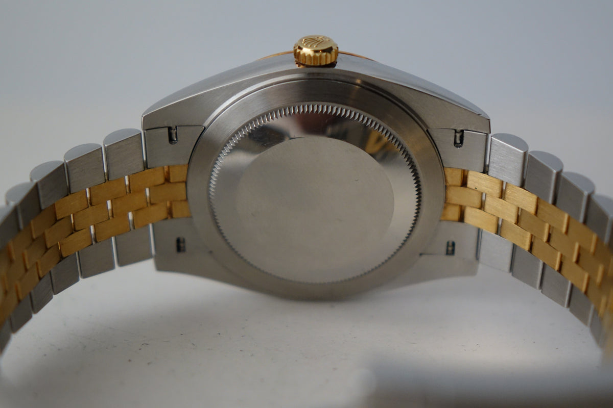 Unpolished Rolex DateJust 41 126333 champagne diamond fluted jubilee watch only
