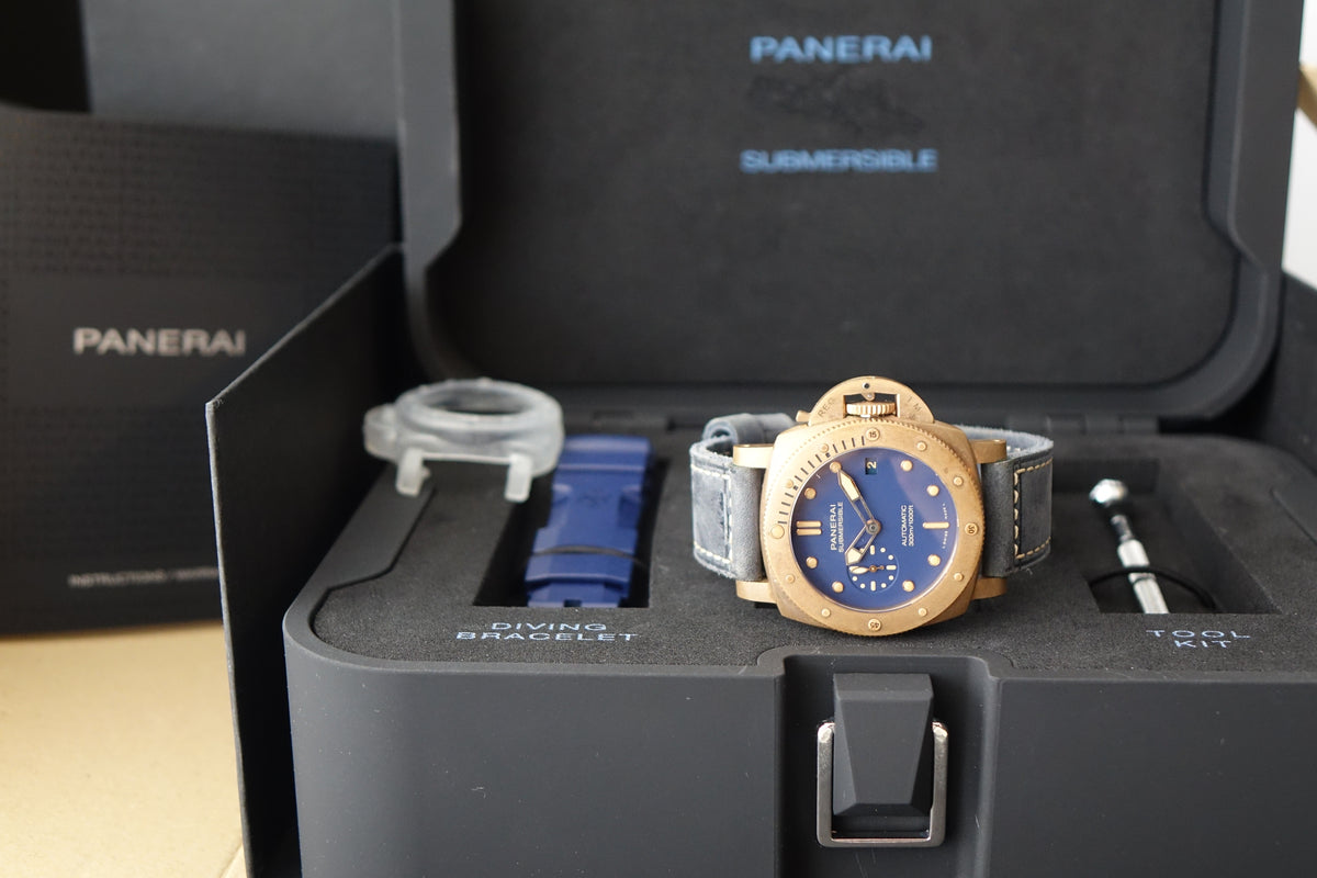 Panerai Submersible Bronzo Abisso PAM01074 Bronze Blue full set