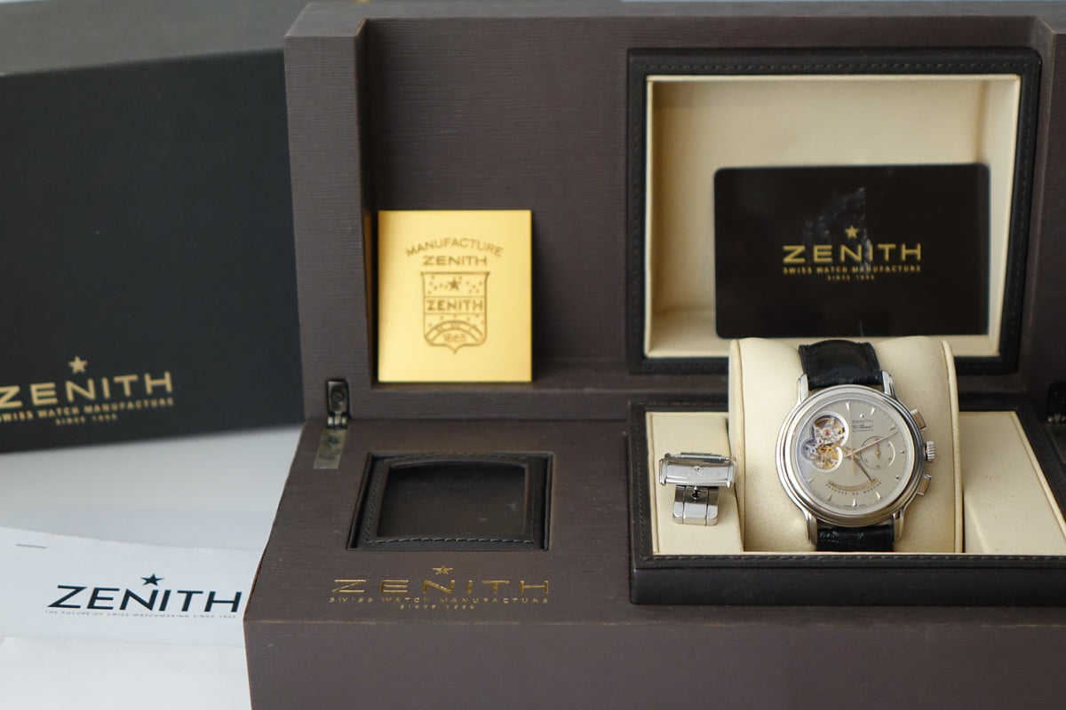 Zenith 03.0240.4021 EL Primero Chronomaster grey dial full set