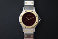 Cartier Santos Octagon 0907 burgundy half gold watch only