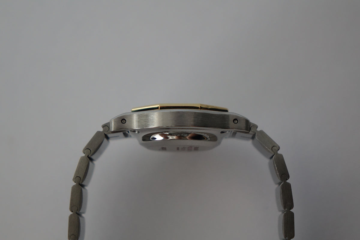 Cartier Santos Octagon 0907 burgundy half gold watch only