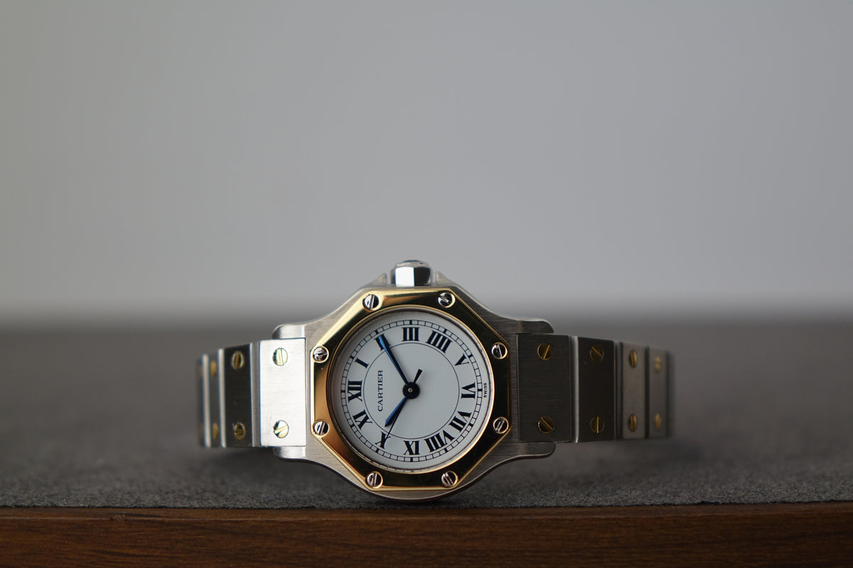 Cartier Santos Octagon 0907 half gold watch only