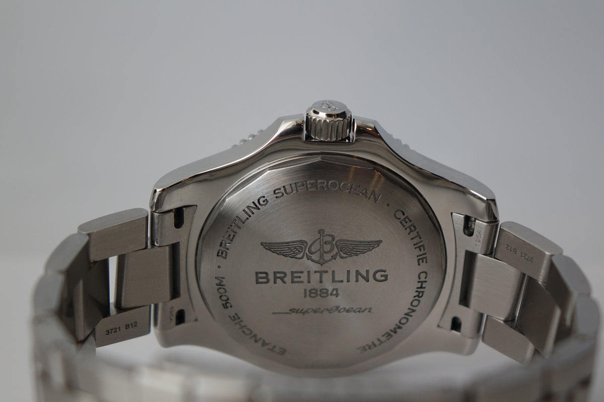 Breitling Super Ocean A17366 blue dial full set