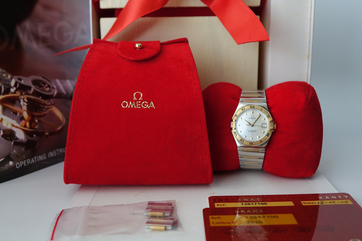 Omega Constellation 1391.71.00 Half Gold Mother Of Pearl full set