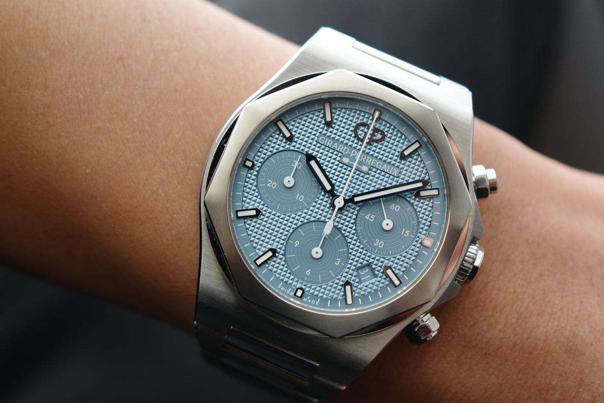 Girard-Perregaux Laureato ice blue 81020-11-3370-1GM full set
