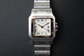 Cartier Santos Galbee 1564 blue indices with Papers Only