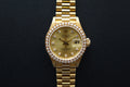 Rolex Datejust 26 Factory Diamond bezel champagne dial 69138G full set