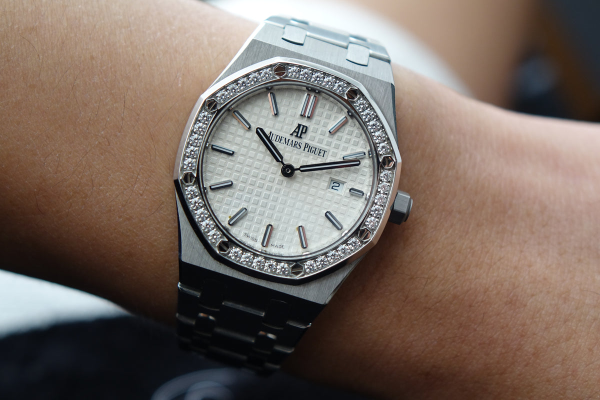Audemars Piguet Royal Oak 67651ST factory diamonds watch only