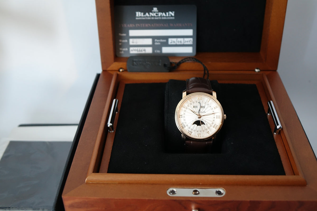 Blancpain Villeret Quantième Complet 6664 rose gold moonphase Full Set