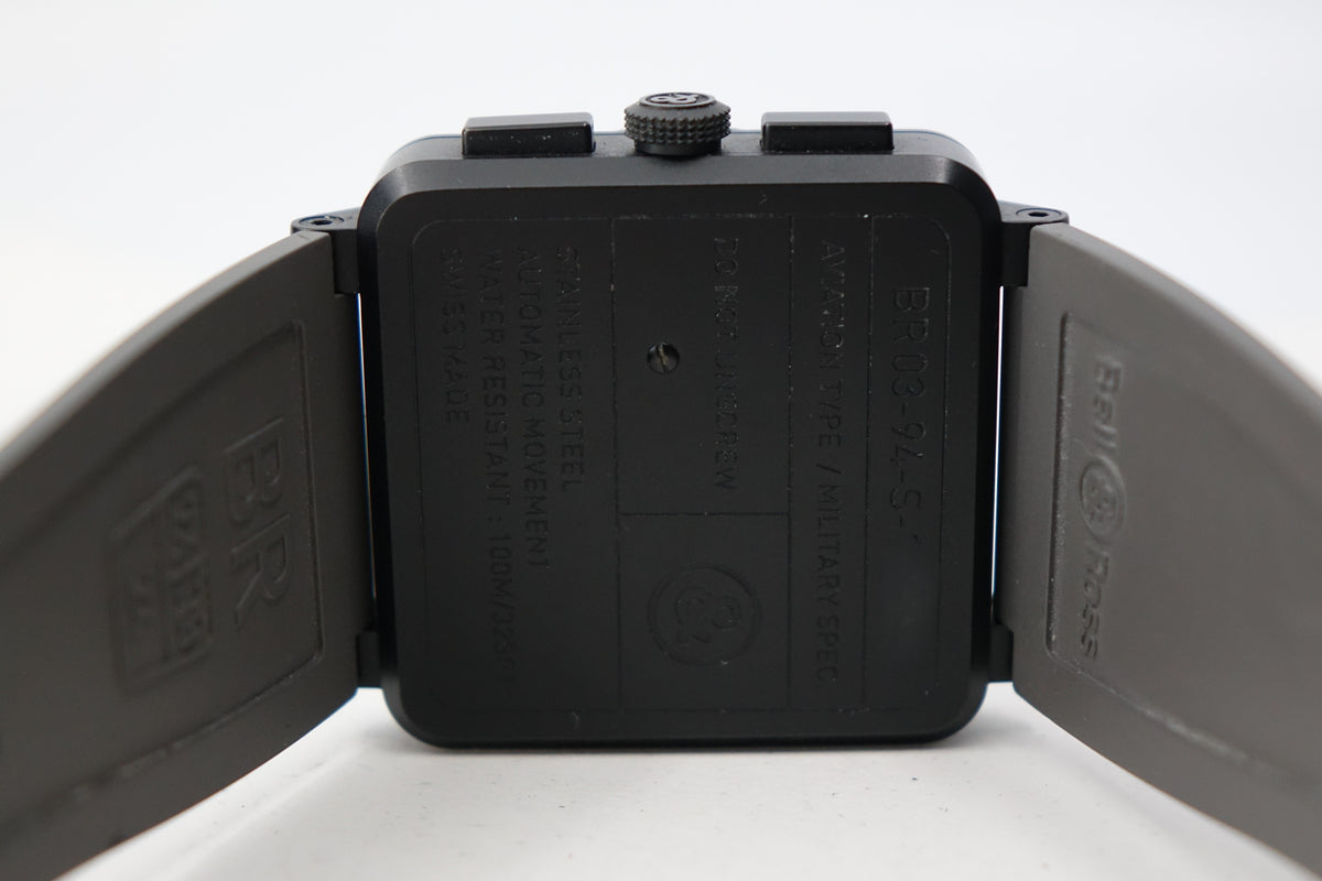 Bell & Ross BR 03-94 COMMANDO with booklets, tools and New Strap
