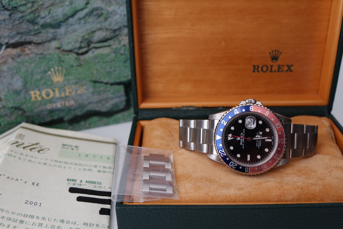 Rolex GMT Master 2 Pepsi 16710 full set