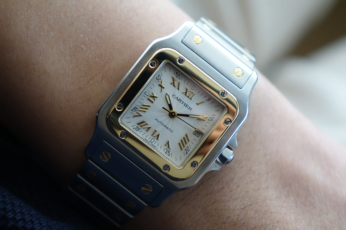Cartier Santos Galbée 2319 Gold Indices watch only