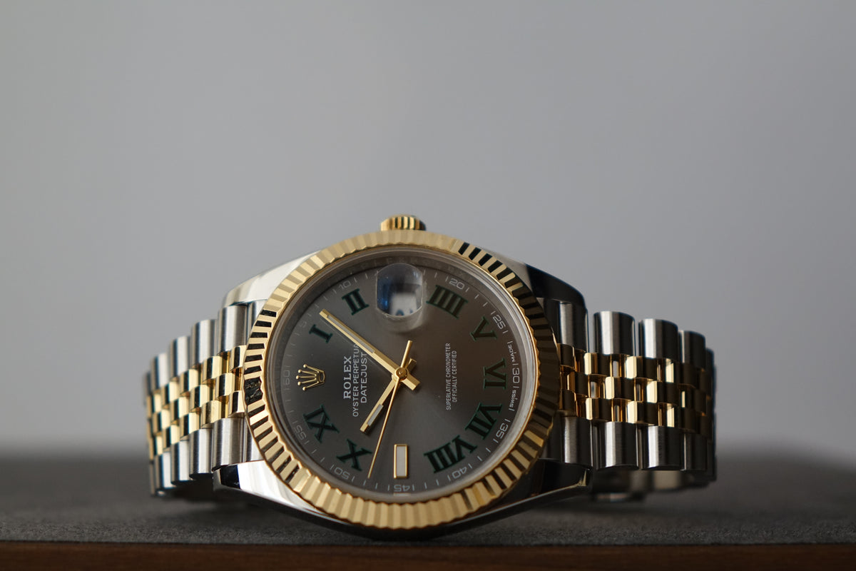 Rolex Datejust 41 126333 Wimbledon fluted jubilee full set