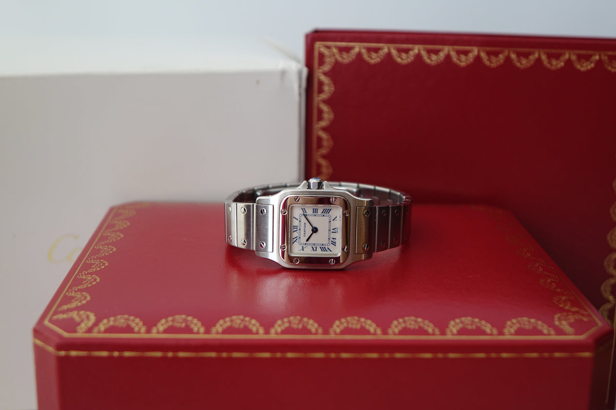 Cartier Santos Galbee W20017D6 1565 blue indices full set