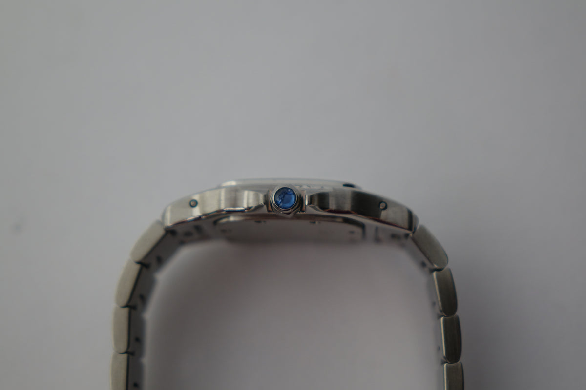 Cartier Santos Galbee W20017D6 1565 blue indices full set