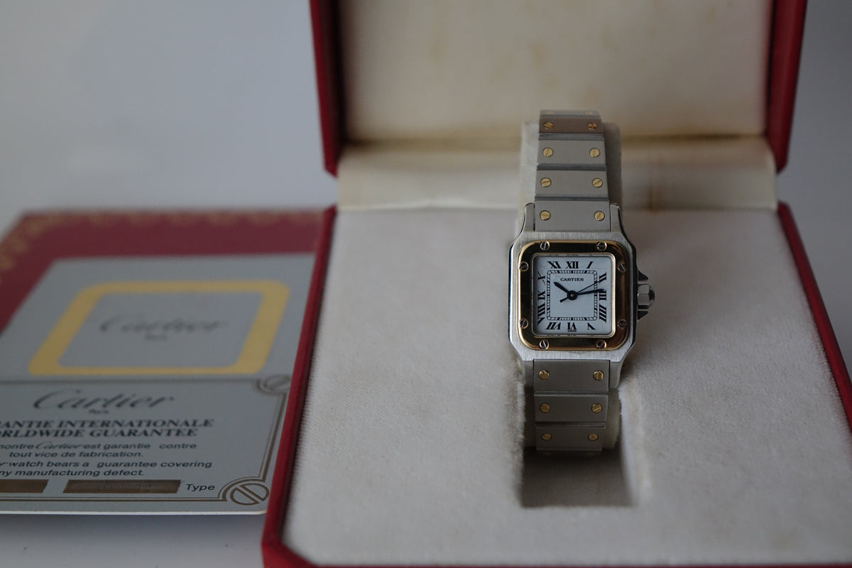 Cartier Santos Carrée SM half gold 0902 full set