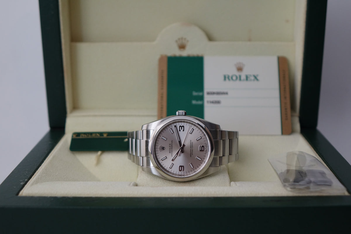 Rolex Oyster Perpetual 34 OP34 114200 silver 369 dial