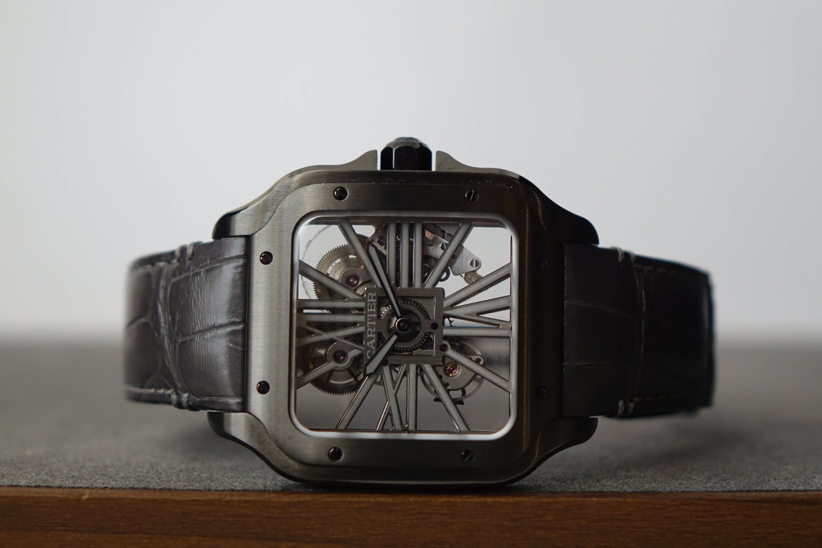 Cartier Santos Skeleton Black ADLC WHSA0009 watch only