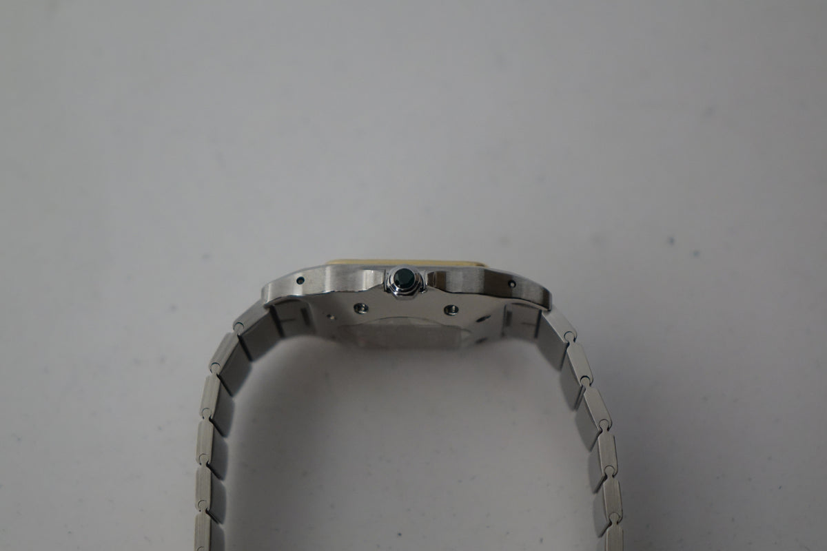 Cartier Santos Carree 2961 half gold watch only