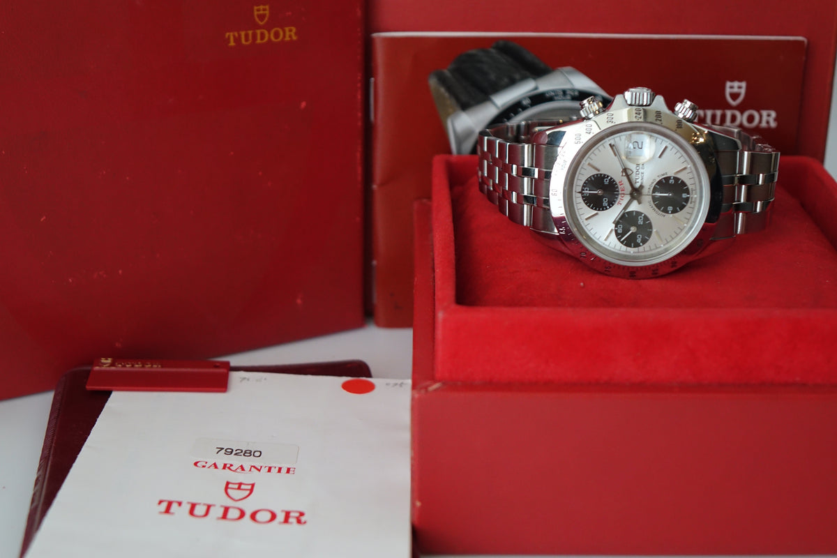 Tudor Prince Date Chrono Time 79280P Tiger full set