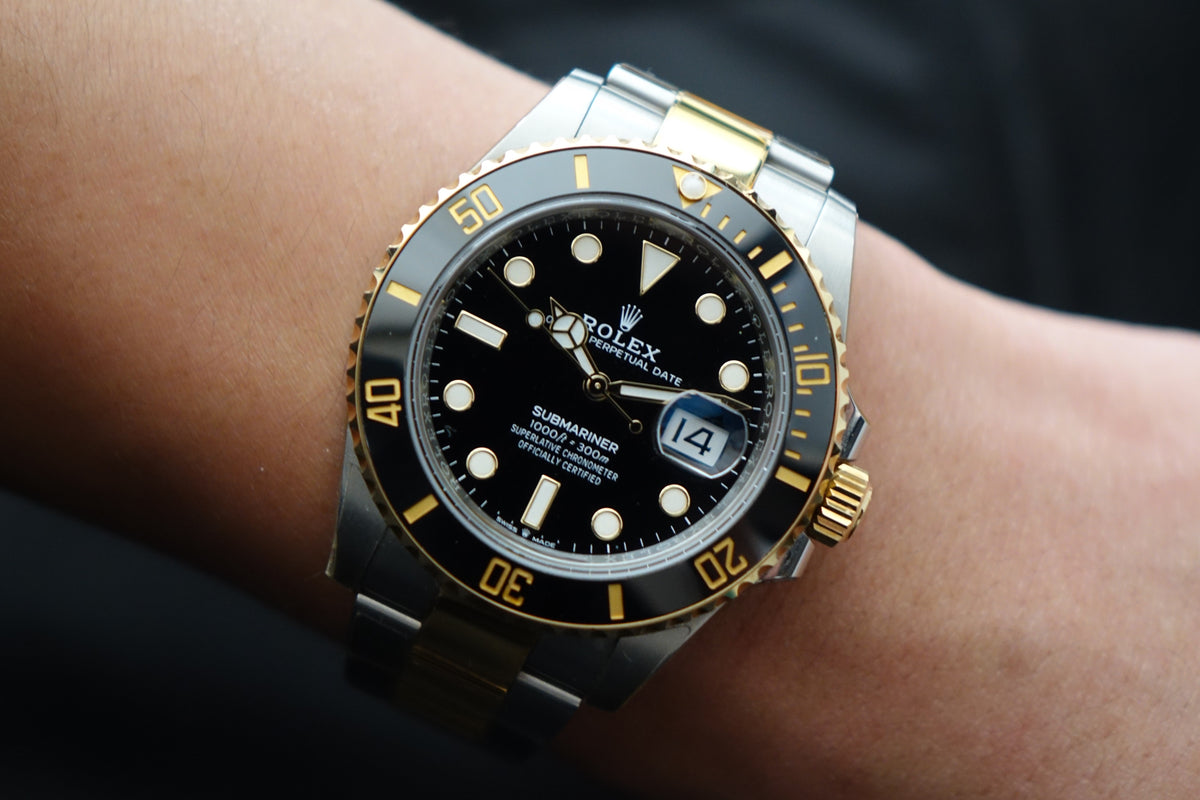 Rolex Submariner Date 126613LN half gold black dial full set