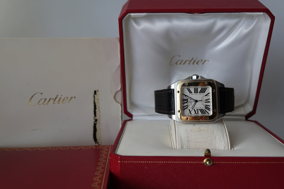 Cartier Santos 100XL W20077X7 half gold full set