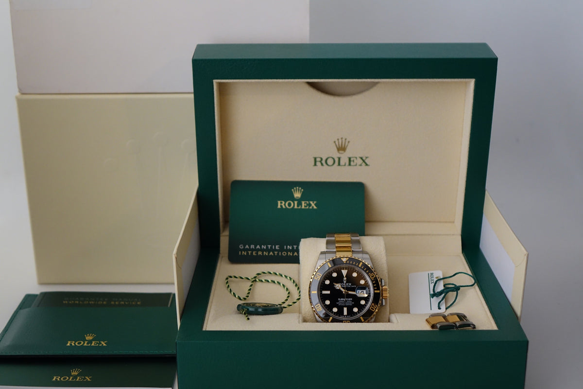 Rolex Submariner Date 126613LN half gold black dial full set