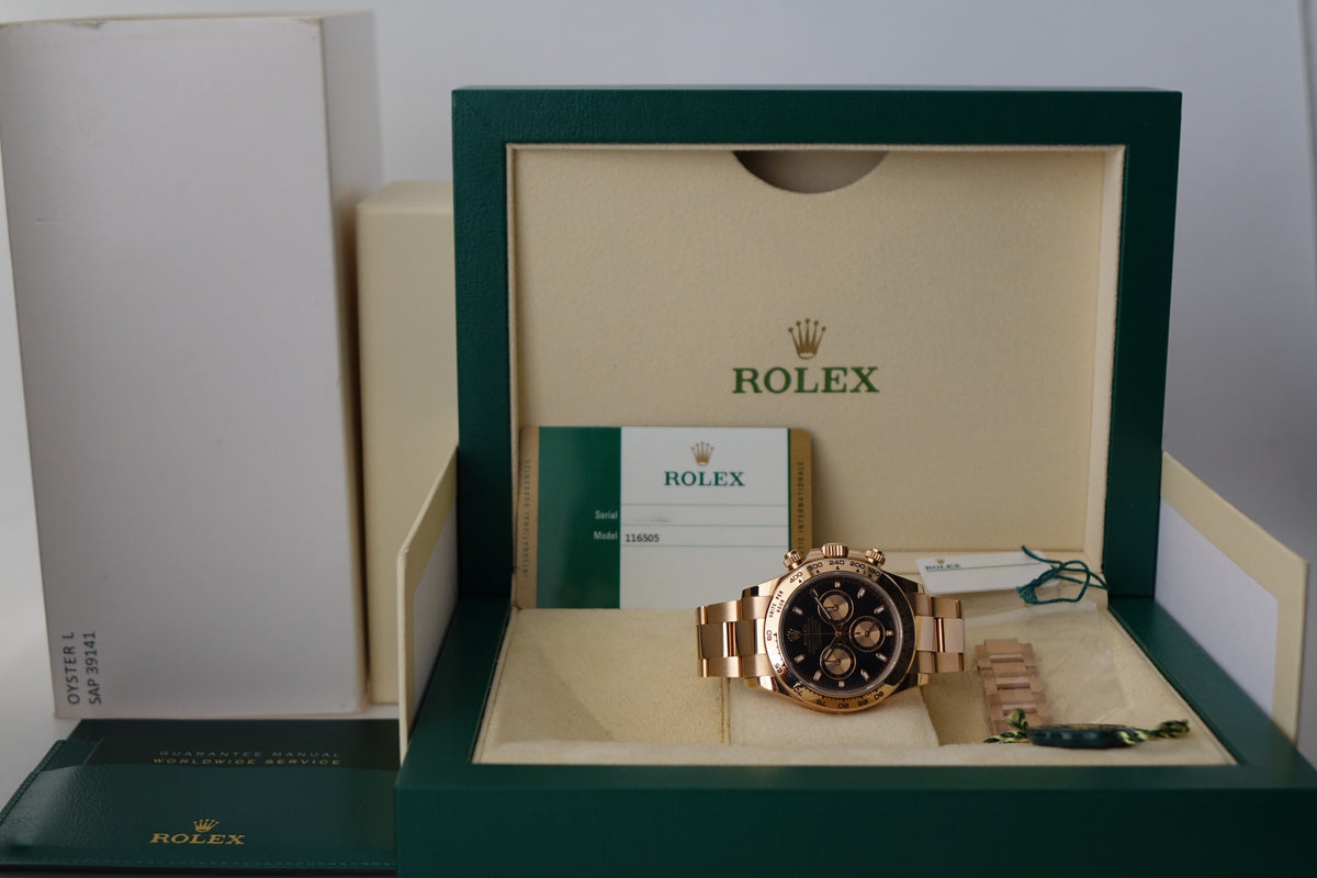 Unpolished Rolex Cosmograph Daytona 116505-002 Rose Gold full set