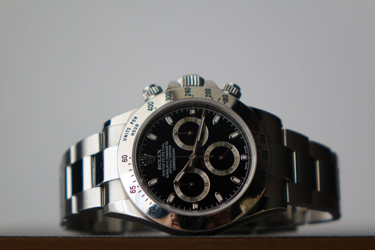 Unpolished Rolex Cosmograph Daytona 116520 black dial full set