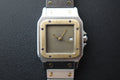 Cartier Santos Carree 2961 half gold ghost dial watch only