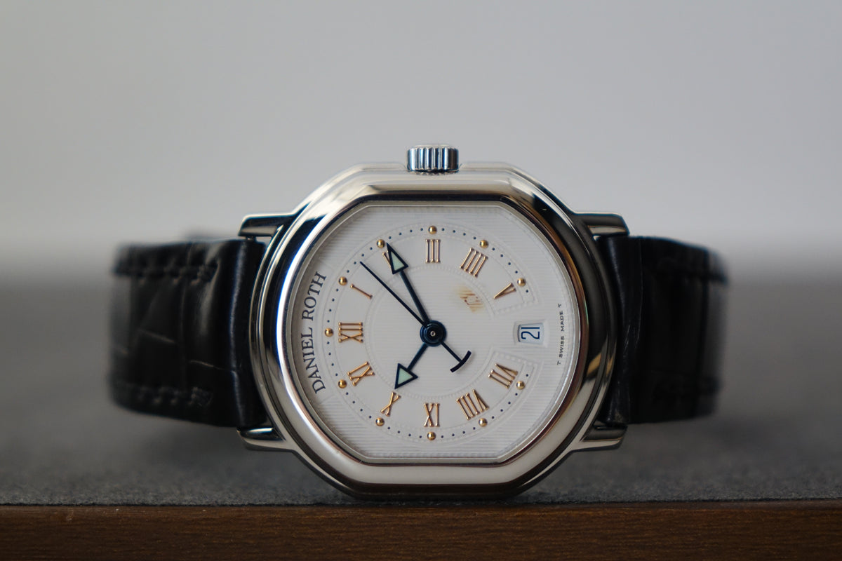 Daniel Roth Le Sentier white dial gold indices watch only