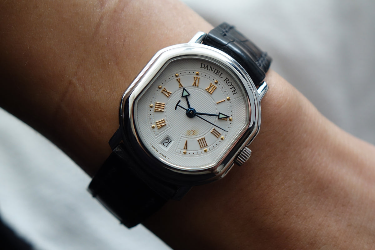 Daniel Roth Le Sentier white dial gold indices watch only