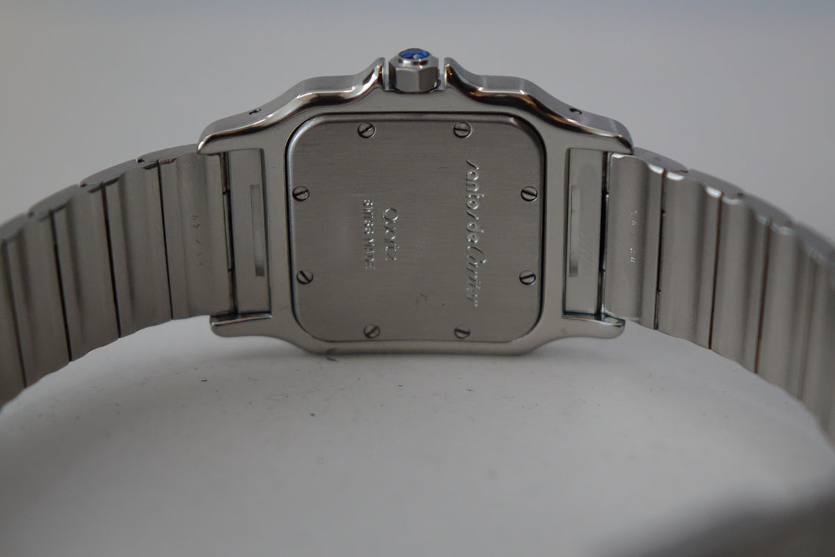 Cartier Santos Galbee LM W20018D6 1564 blue roman indices watch only