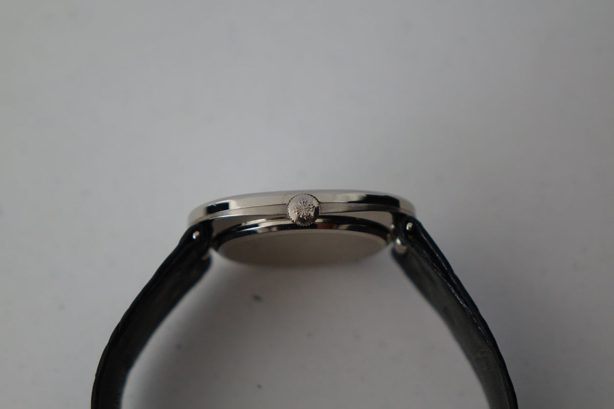 Patek Philippe Ellipse 3848 18k white gold white roman dial watch only