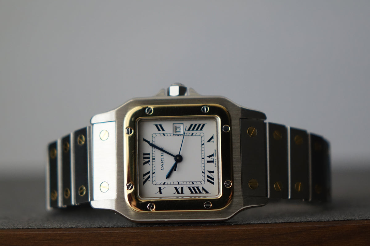 Cartier Santos Carree 2961 Half Gold watch only