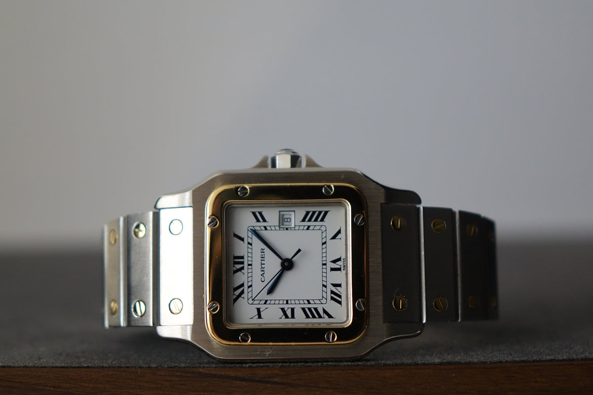 Cartier Santos Carree 2961 Half Gold watch only